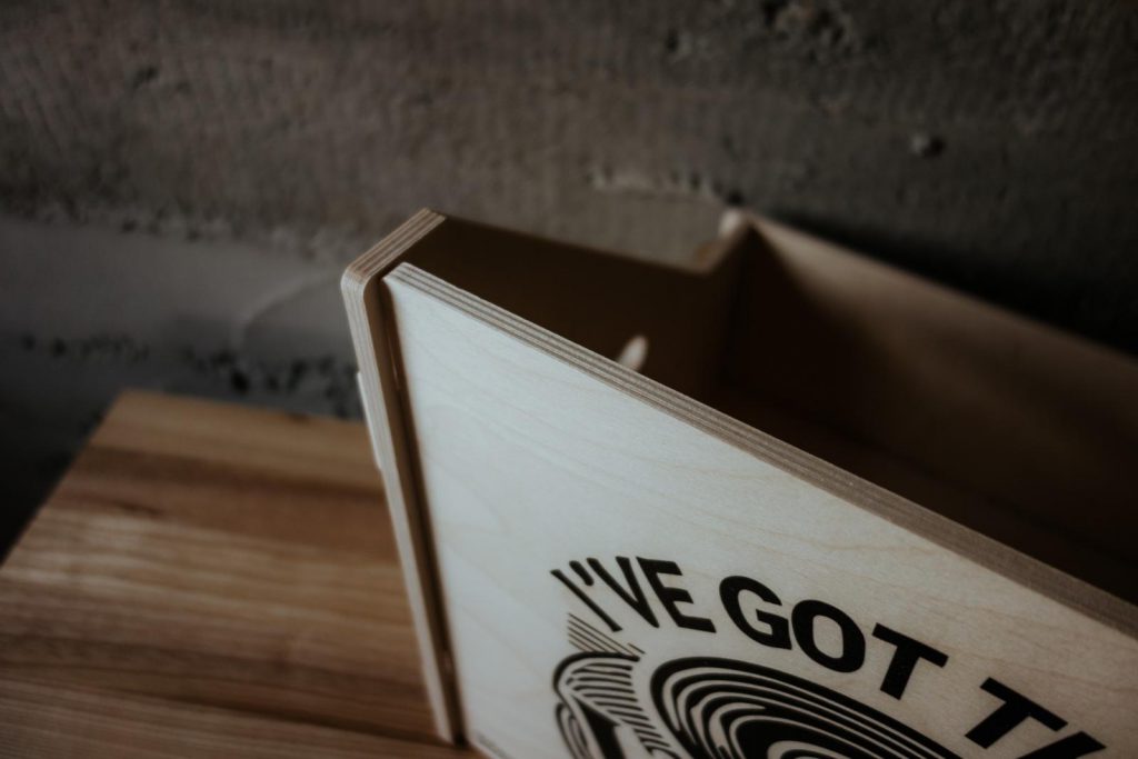 wood record box PL vinyl BOX outaudio print