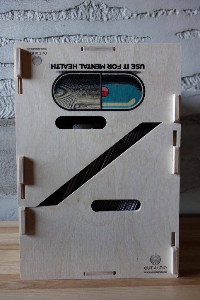 wood record box PL vinyl BOX outaudio print