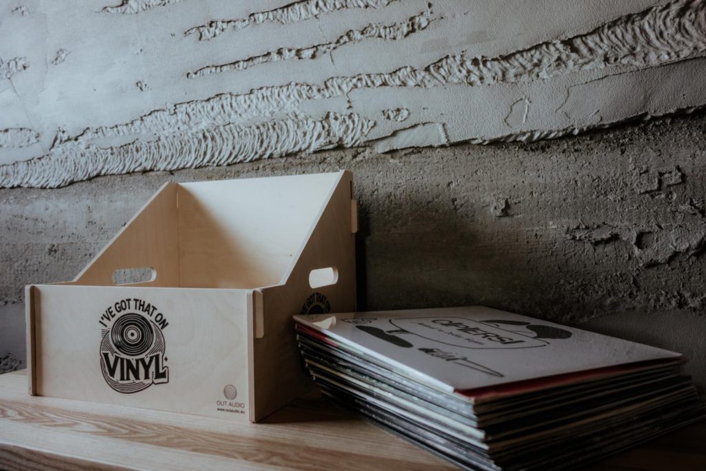 wood record box PL vinyl BOX outaudio print