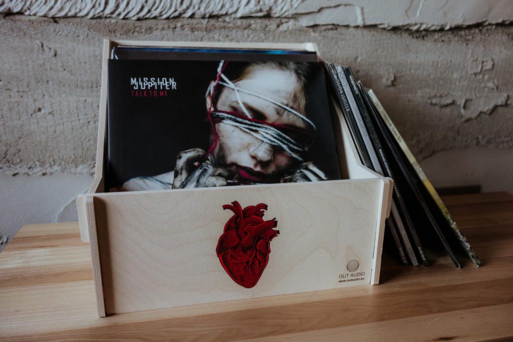 wood record box PL vinyl BOX outaudio print