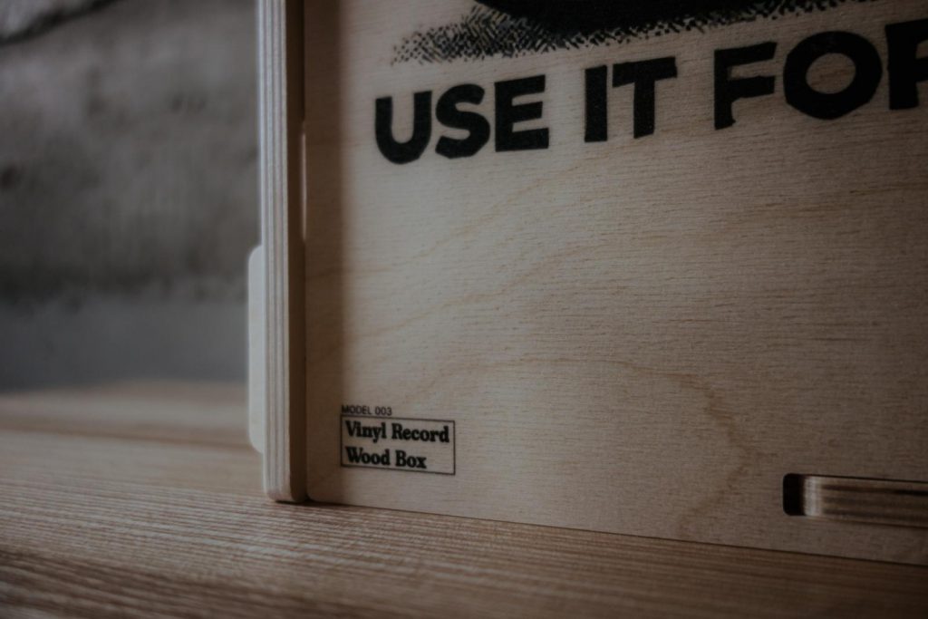wood record box PL vinyl BOX outaudio print